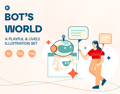 Bot's World Illustration Set