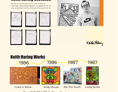 Keith Haring Website Design