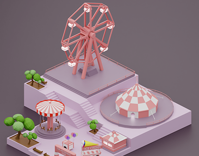 |The Amusement Park| Low-Poly Design