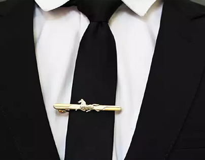 Golden Horse Shape Tie Pin | Tie Clip | Lapel Pin