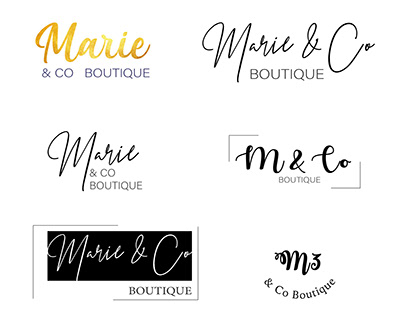 Project thumbnail - Marie and Co Boutique logos and stickers