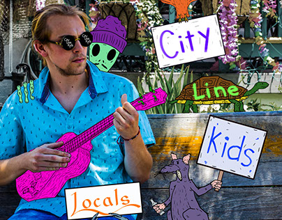 City Line Kids "Locals EP" Album Design