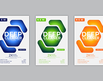 Deep cleaner label design templates