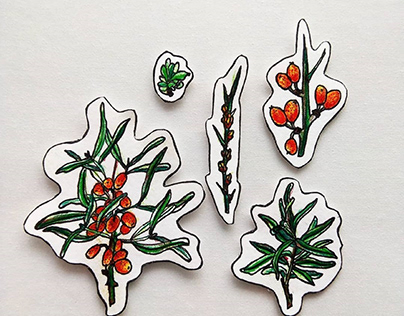 Botanical stickers