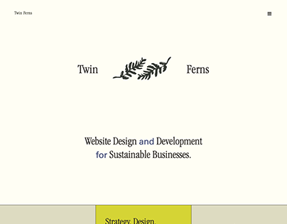 Project thumbnail - Twin Ferns Web Design Studio Portfolio Website
