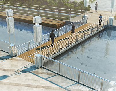 "Pedestrian bridge 2" Dubai- Design proposal
