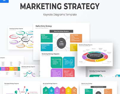 Marketing Strategy Keynote Template Diagrams