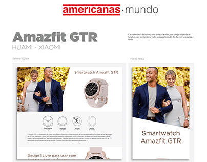 Página de Produto - Amazfit GTR