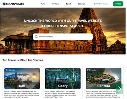 Mannvazhi Travel Website Design