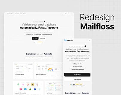 Redesign Mail Floss Landing Page