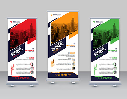 Professional Business Rollup, standee roll up banner