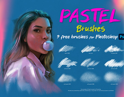 9 Pastel Brushes for Photoshop | free download