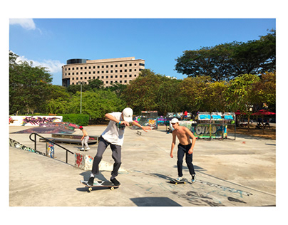 skaters at scape