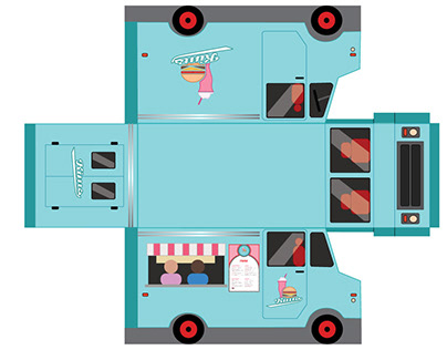 Retro Food Truck Wrap