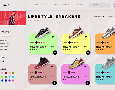 Nike Shoe website landing page