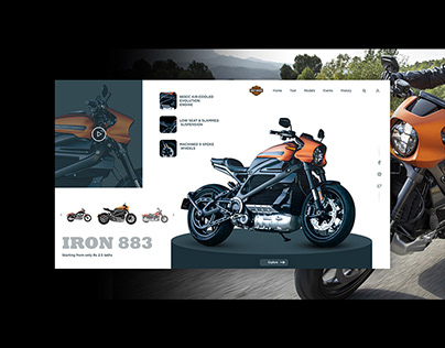 Harley Davidson Minimalistic Web Design