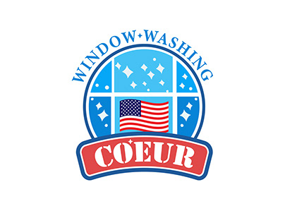 Logotipo Empresa de limpieza de ventanas patriótica