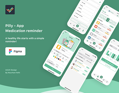 Pilly | Pill reminder app | UI design