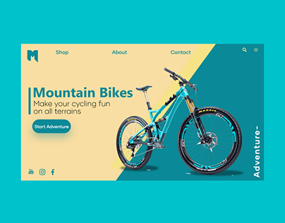 Mountain Bikes - Website UI design