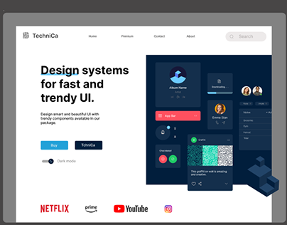 Trendy UI design/Landing page