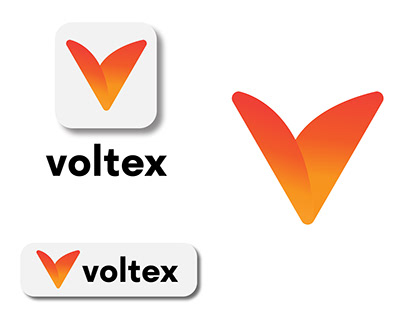 Modern V letter logo