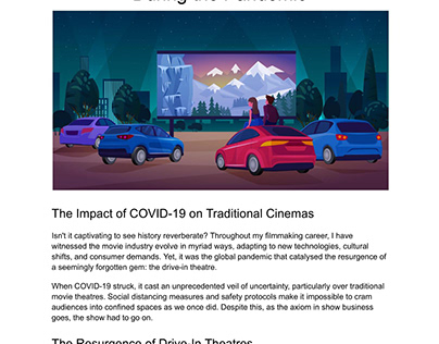 The Resurgence of Drive-In Theatres During the Pandemic
