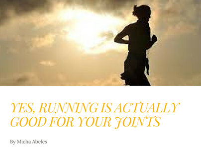 Running is Good for Your Joints