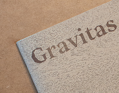 Gravitas: Booklet design