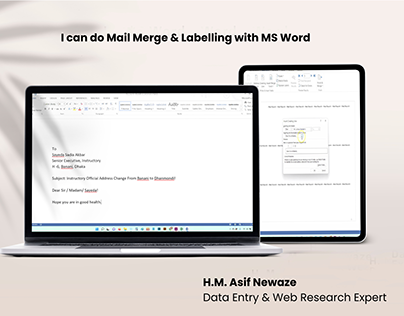 Mail Merge & Labelling