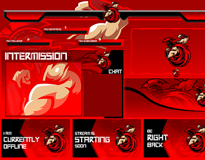 Twitch overlay template full stream pack