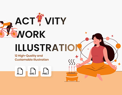 Editable Activity Work Illustrations