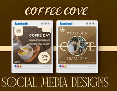 Coffee Cove Social Media Designs