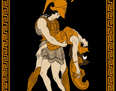 Achilles ve Penthesilea / Ölüm (Arkaik Üslup)
