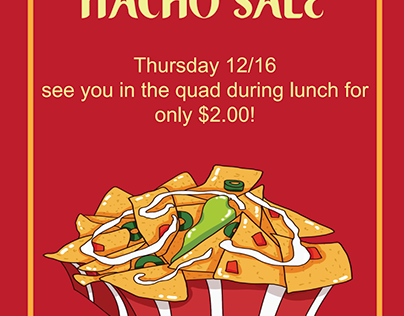 School nacho sale flyer