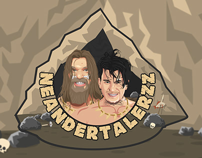 Hand-crafted Face Toon logo for NEANDERTALERZZ