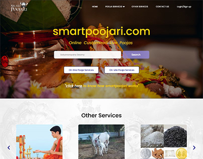 Smart Poojari (Web Application Landing Page)
