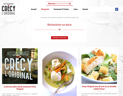 Web design | Restaurant Crecy L'original