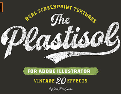 Vintage plastisol textures for Illustrator