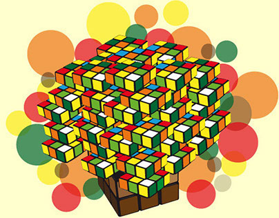 Postal cubo Rubik