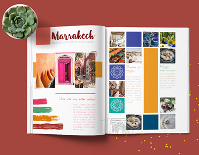 Marrakech - Double page de magazine