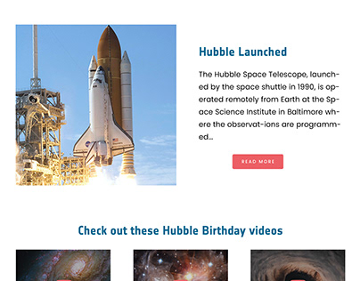 hubble telescope web template