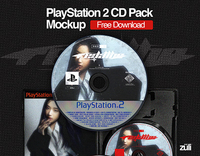 PlayStation 2 CD Pack Free Mockup