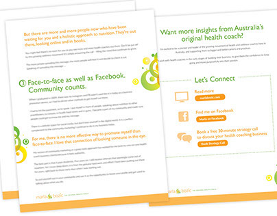 Interactive pdf for health coach