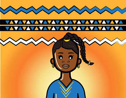 Nubian Young Girl Illustration - النوبة