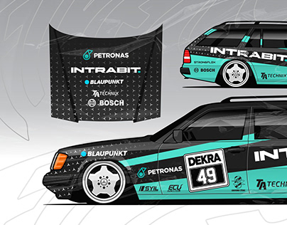 Mercedes Benz S124 Livery Design for Intrabit