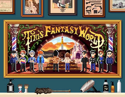 Pixel Barber Shop Tim's Fantasy World