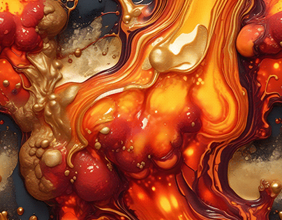 Molten Lava and Gold Background