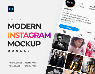 Modern Instagram Mockup Bundle | Vol.2