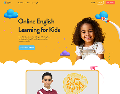 Cambly Kids Landing Page Design