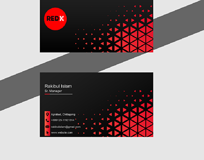 Gorgeous Business Card with Red & Black Mix